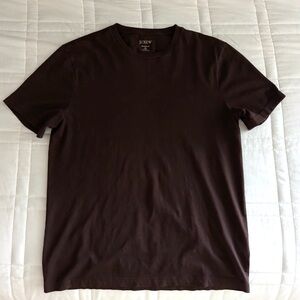 J. Crew Men's Dark Brown Broken-in Short Sleeve T-shirt